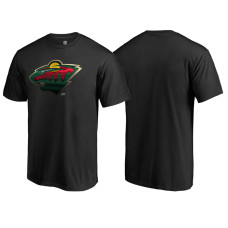 Minnesota Wild Black Crew Neck Midnight Mascot Team T-shirt