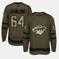 Minnesota Wild #64 Camo Salute To Service Mikael Granlund Jersey