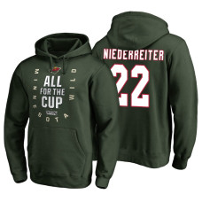 Minnesota Wild #22 Nino Niederreiter Bound Behind The Net Hoodie Green