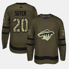 Minnesota Wild #20 Camo Salute To Service Ryan Suter Jersey