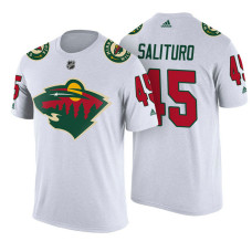 Minnesota Wild #45 Dante Salituro White Adidas Player T-shirt