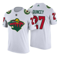 Minnesota Wild #27 Kyle Quincey White Adidas Player T-shirt