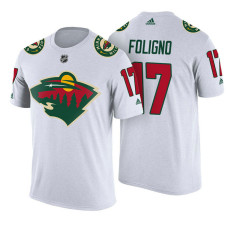 Minnesota Wild #17 Marcus Foligno White Adidas Player T-shirt