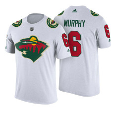 Minnesota Wild #6 Ryan Murphy White Adidas Player T-shirt