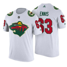 Minnesota Wild #63 Tyler Ennis White Adidas Player T-shirt