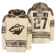 Minnesota Wild Old Time Natural Realtree Camo Zac Dalpe #27 Hoodie