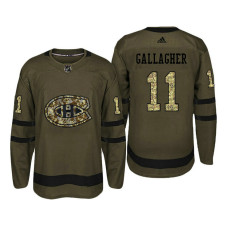 Montreal Canadiens #11 Brendan Gallagher Camo Salute To Service Jersey