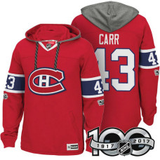 Montreal Canadiens #43 Daniel Carr Red Anniversary Classic Patch Hoodie