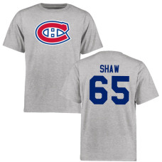 Montreal Canadiens Andrew Shaw #65 Gray Short Sleeve T-Shirt