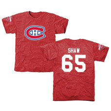 Montreal Canadiens Andrew Shaw #65 Red Tri-Blend T-Shirt