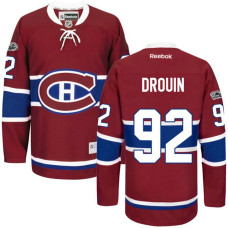 Montreal Canadiens #92 Jonathan Drouin Red Anniversary Patch Reebok Home Premier Jersey