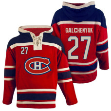 Montreal Canadiens #27 Alex Galchenyuk Red Throwback Pullover Hoodie