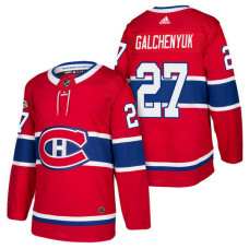 Montreal Canadiens #27 Alex Galchenyuk Red 2018 New Season Home Authentic Jersey With Anniversary Patch