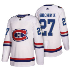 Montreal Canadiens #27 White NHL100 Classic Alex Galchenyuk Jersey