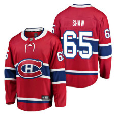 Montreal Canadiens #65 Breakaway Player Andrew Shaw Jersey Red