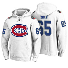 Montreal Canadiens #65 Andrew Shaw White 100 Classic Pullover Hoodie