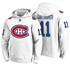 Montreal Canadiens #11 Brendan Gallagher White 100 Classic Pullover Hoodie