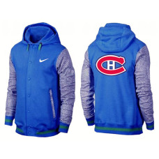 Montreal Canadiens Royal/Gray Join In The Club Button Up Varsity Jacket