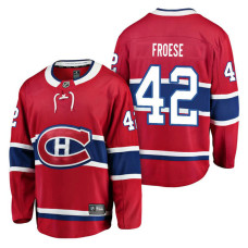 Montreal Canadiens #42 Breakaway Player Byron Froese Jersey Red