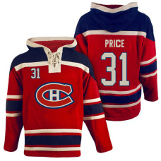 Montreal Canadiens #31 Carey Price Red Throwback Pullover Hoodie