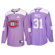 Montreal Canadiens #31 Carey Price Purple 2018 Adidas Authentic Hockey Fights Cancer Jersey