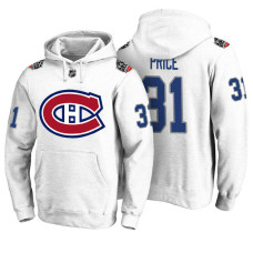 Montreal Canadiens #31 Carey Price White 100 Classic Pullover Hoodie