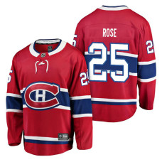 Montreal Canadiens #25 Breakaway Player Jacob de la Rose Jersey Red