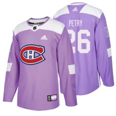 Montreal Canadiens #26 Jeff Petry Purple Hockey Fights Cancer Authentic Jersey