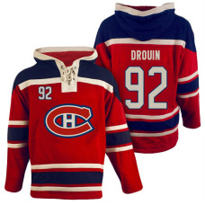 Montreal Canadiens #92 Jonathan Drouin Red Throwback Pullover Hoodie