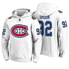 Montreal Canadiens #92 Jonathan Drouin White 100 Classic Pullover Hoodie