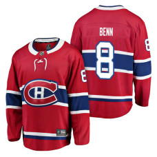 Montreal Canadiens #8 Breakaway Player Jordie Benn Jersey Red