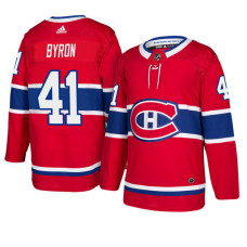 Montreal Canadiens #41 Red Authentic Home Paul Byron Jersey