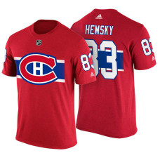 Montreal Canadiens #83 Ales Hemsky Red Adidas Player T-shirt