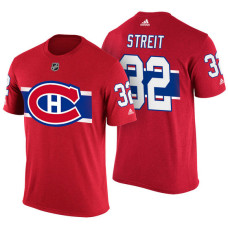 Montreal Canadiens #32 Mark Streit Red Adidas Player Jersey Style T-shirt