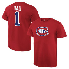 Montreal Canadiens Red Number One Dad T-Shirt