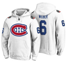 Montreal Canadiens #6 Shea Weber White 100 Classic Pullover Hoodie