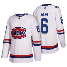 Montreal Canadiens #6 White NHL100 Classic Shea Weber Jersey