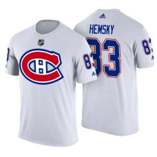 Montreal Canadiens #83 Ales Hemsky White Adidas Player T-shirt