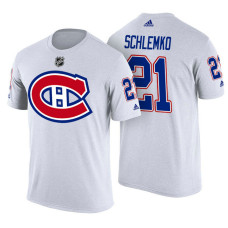 Montreal Canadiens #21 David Schlemko White Adidas Player T-shirt