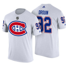 Montreal Canadiens #92 Jonathan Drouin White Adidas Player T-shirt