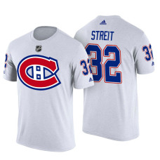 Montreal Canadiens #32 Mark Streit White Adidas Player Jersey Style T-shirt