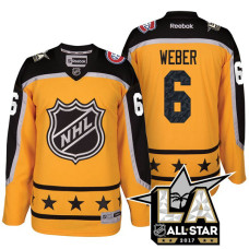 Montreal Canadiens Shea Weber #6 Yellow La Kings All Star Jersey