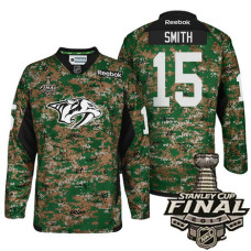 Nashville Predators #15 Craig Smith Camo 2017 Stanley Cup Final Military Appreciation Premier Jersey