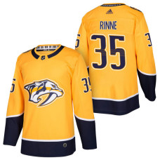 Nashville Predators #35 Pekka Rinne Gold 2018 New Season Home Authentic Jersey