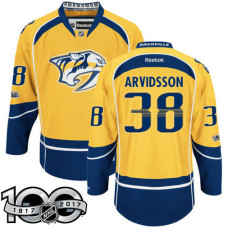 Nashville Predators #38 Viktor Arvidsson Gold 2017 Anniversary Patch Player Jersey