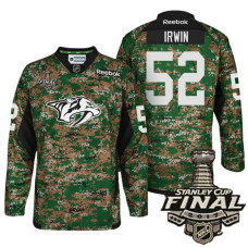 Nashville Predators #52 Matt Irwin Camo 2017 Stanley Cup Final Military Appreciation Premier Jersey