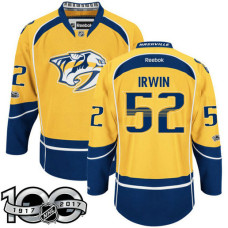 Nashville Predators #52 Matt Irwin Gold 2017 Anniversary Patch Player Jersey