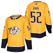 Nashville Predators #52 Matt Irwin Gold 2018 New Season Home Authentic Jersey