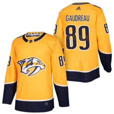 Nashville Predators #89 Frederick Gaudreau Gold 2018 New Season Home Authentic Jersey