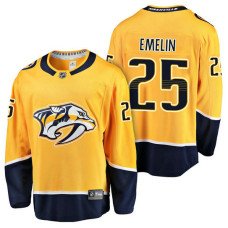 Nashville Predators #25 Breakaway Player Alexei Emelin Jersey Gold